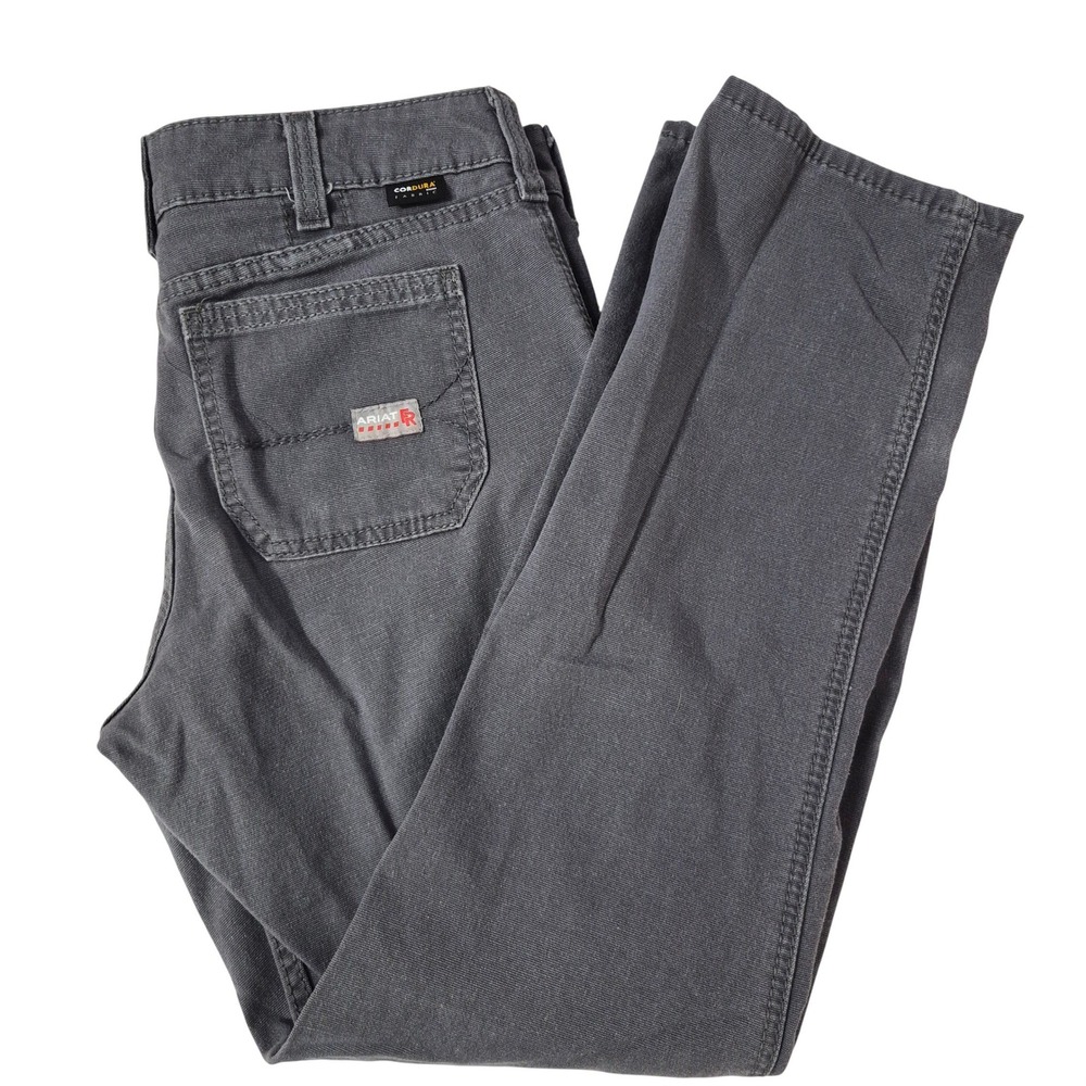 Ariat FR Pants Womens 29S Gray Mid Rise Straight Leg Flame Resistant Cordura